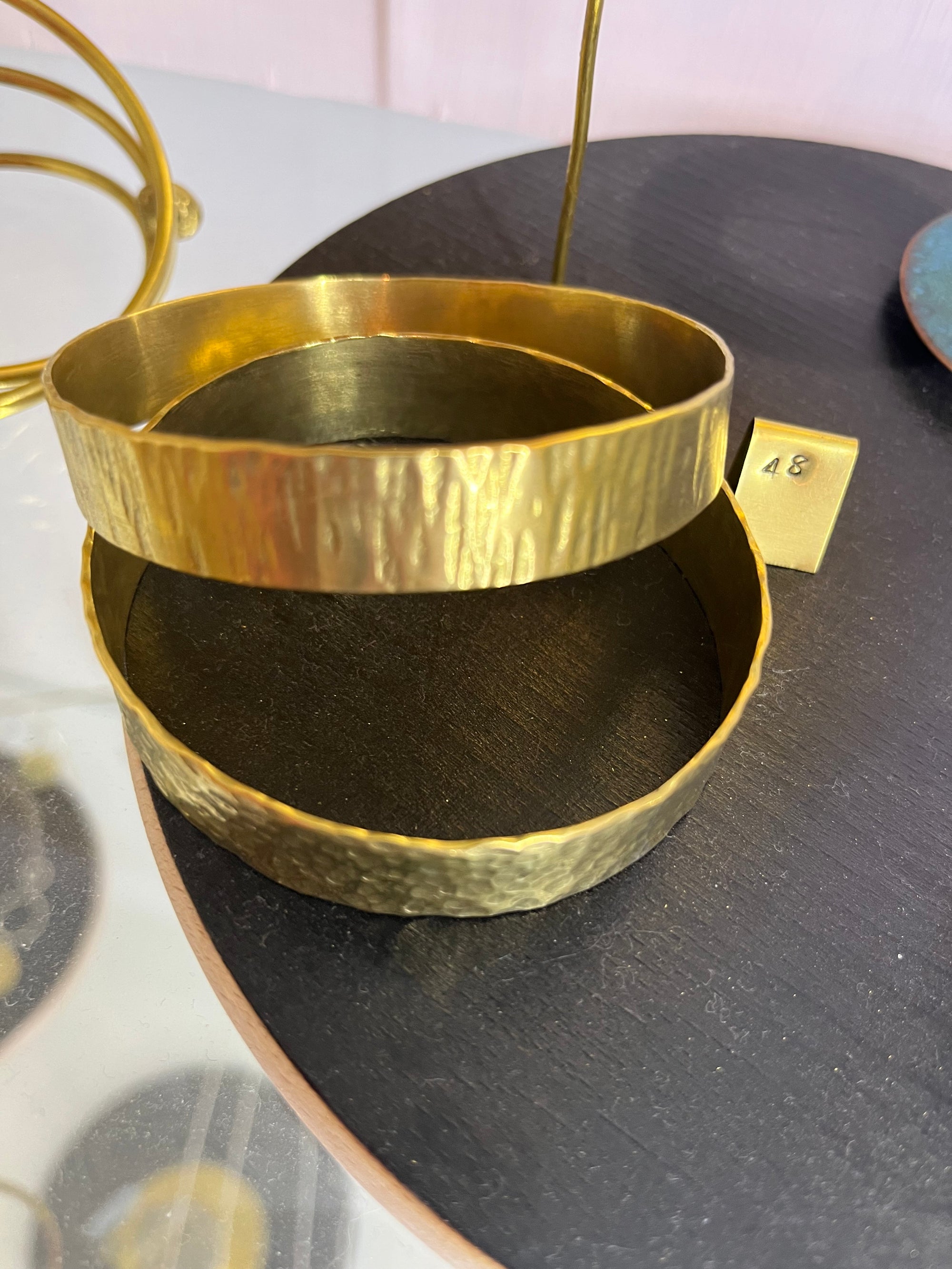 Copper Moss chunky brass bangle