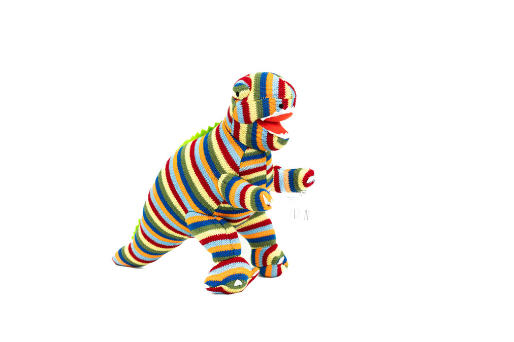 Best Years large rainbow stripe knitted T-Rex